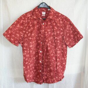 Levis Red Button Shirt with Floral Pattern